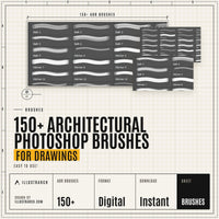 150+ Architectural Photoshop Brushes for Drawings