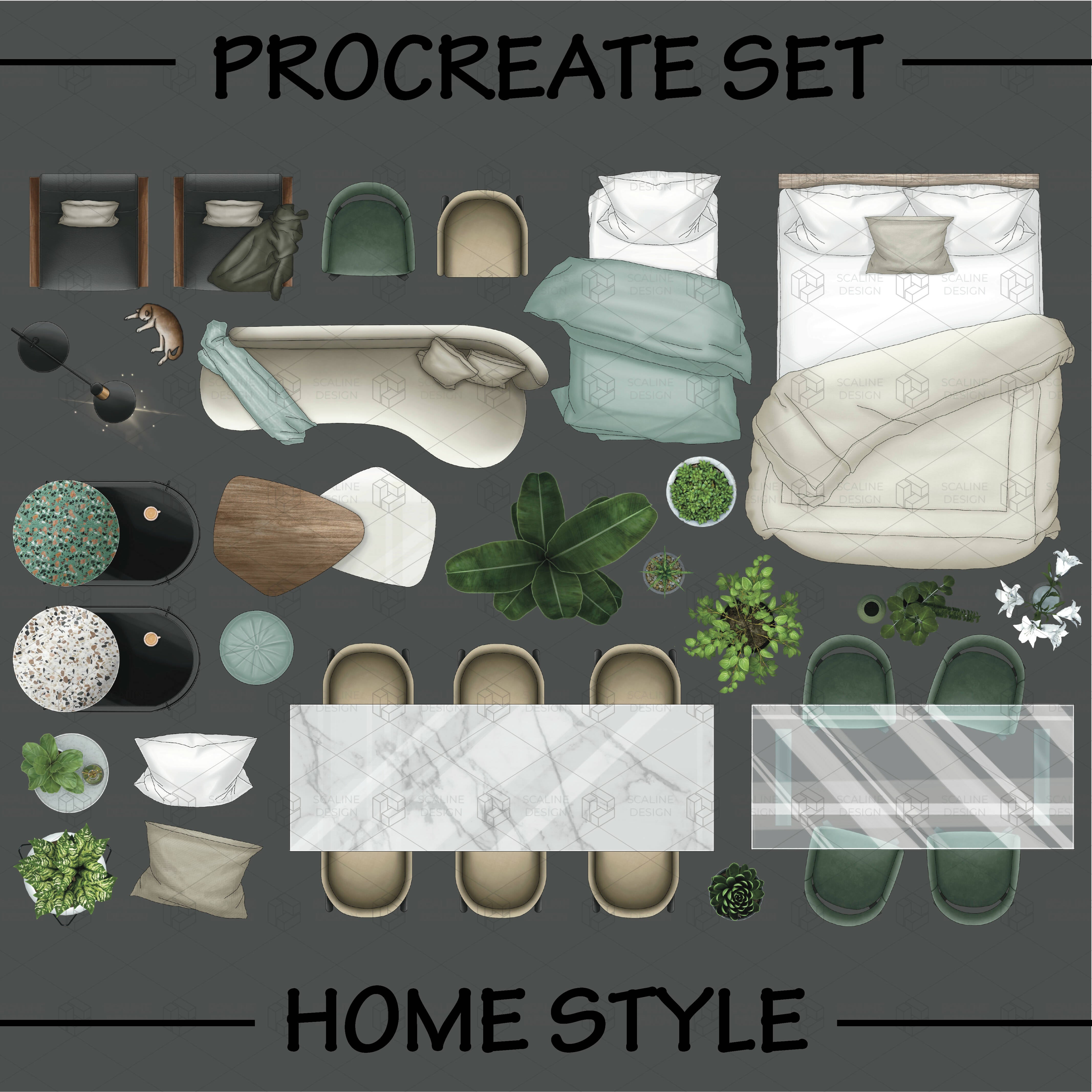 Procreate & PNG Home Style 1 – Learn Architecture Online