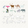 12 Flat Vector Animals — cutout pack for architectural visualisation