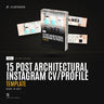 15 Post Architectural Instagram CV/Profile Template cover