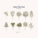 Flat Vector Urban Trees Pack