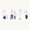 15 Set Flat Vector People - Old People Set Illustration Pack