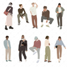 Flat Vector 10 People