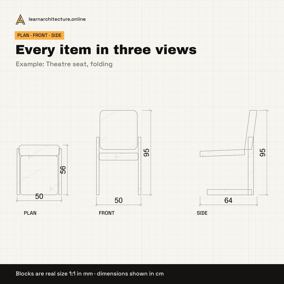 Auditorium Seating CAD blocks set 3: views