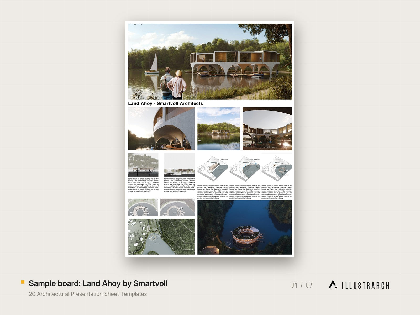 20 Architectural Presentation Sheet Templates: sample board land ahoy by smartvoll