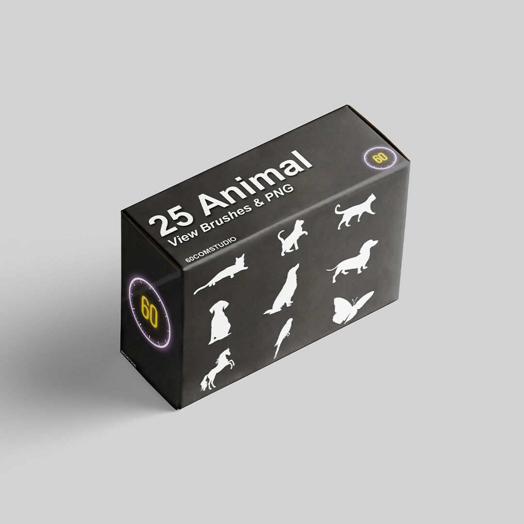 25 Animal View Photoshop Brushes & PNG — Photoshop brush set for architectural drawings