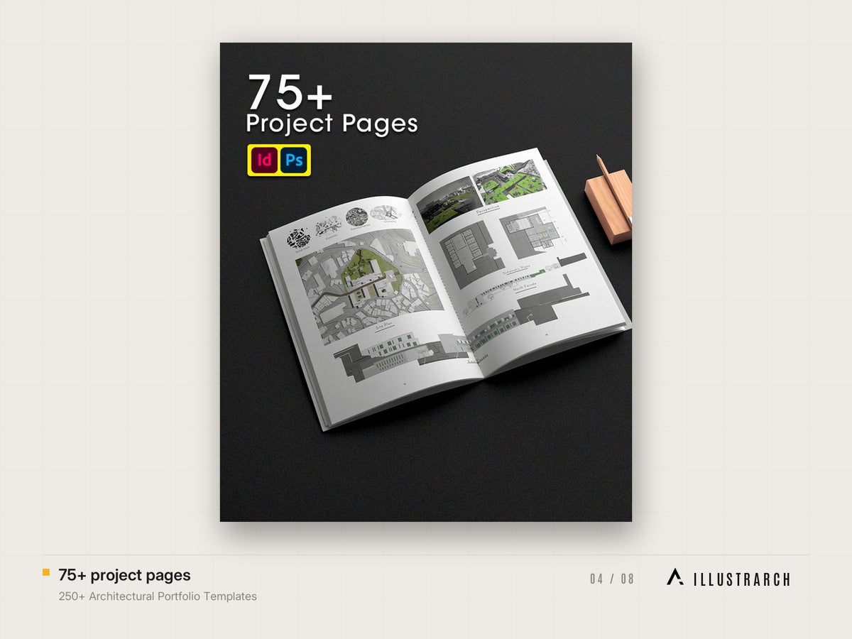250+ Architectural Portfolio Templates: 75 project pages