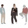 Flat Vector 10 People