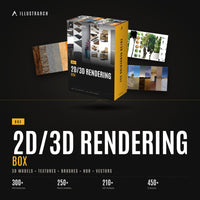 2D/3D Rendering Box: Textures, 3D Models, Brushes and HDRs