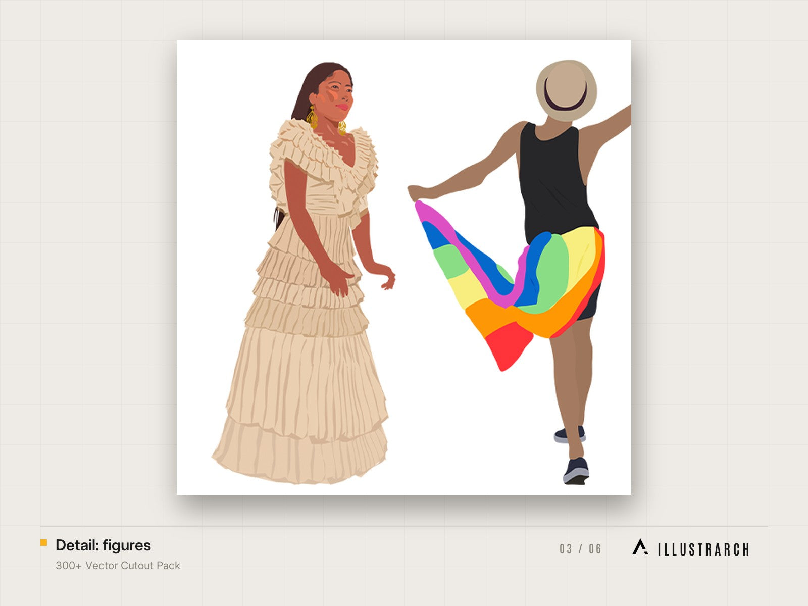 300+ Vector Cutout Pack: detail figures