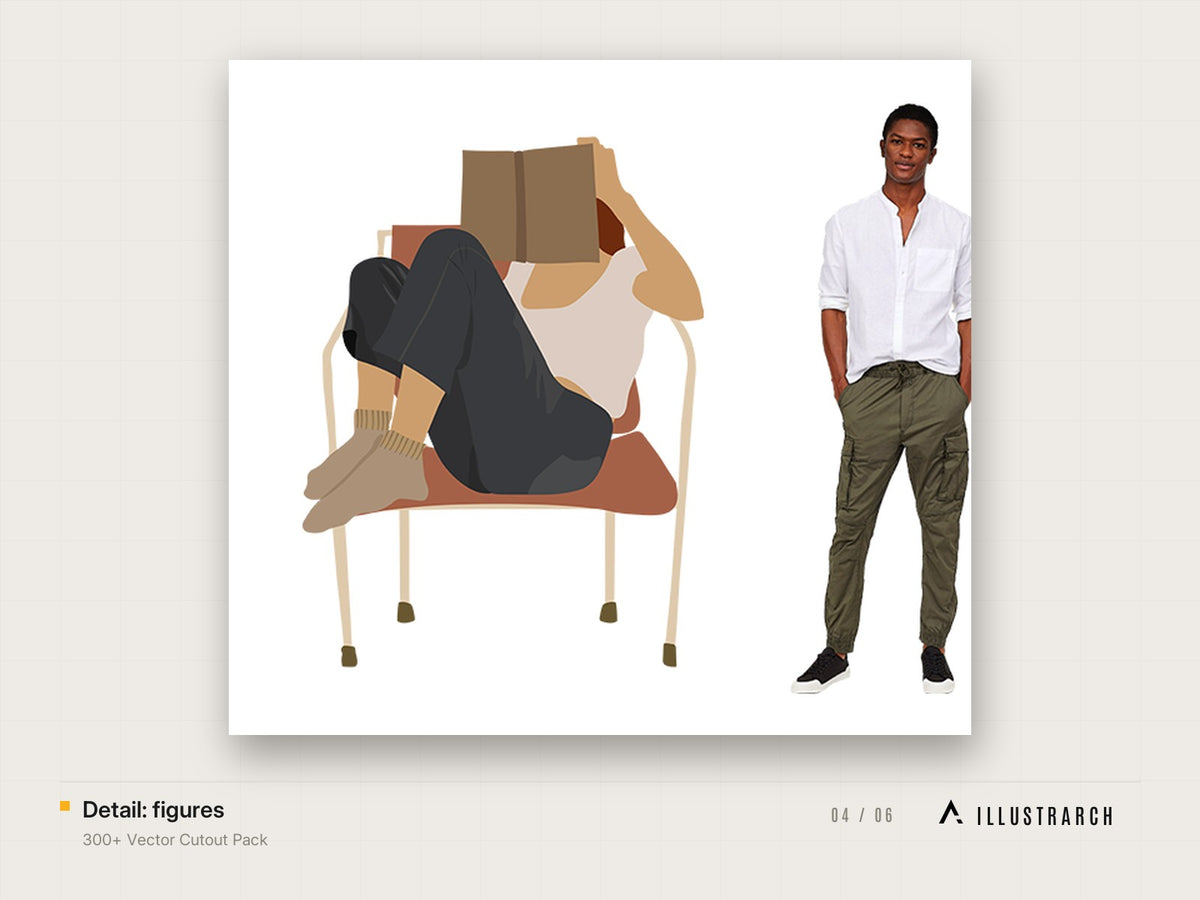 300+ Vector Cutout Pack: detail figures