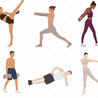 Flat Vector Exercise People