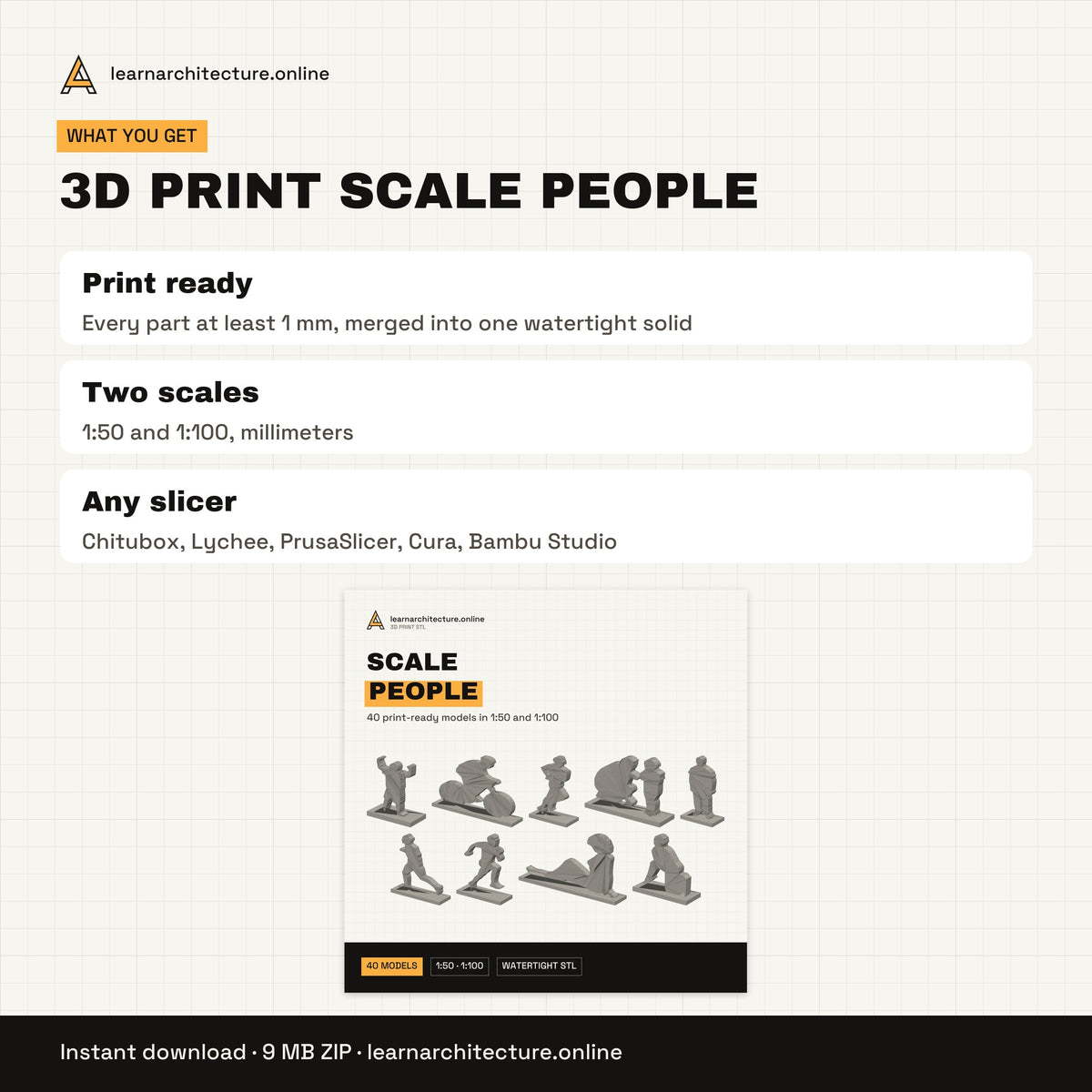 3D Print Scale People files and formats