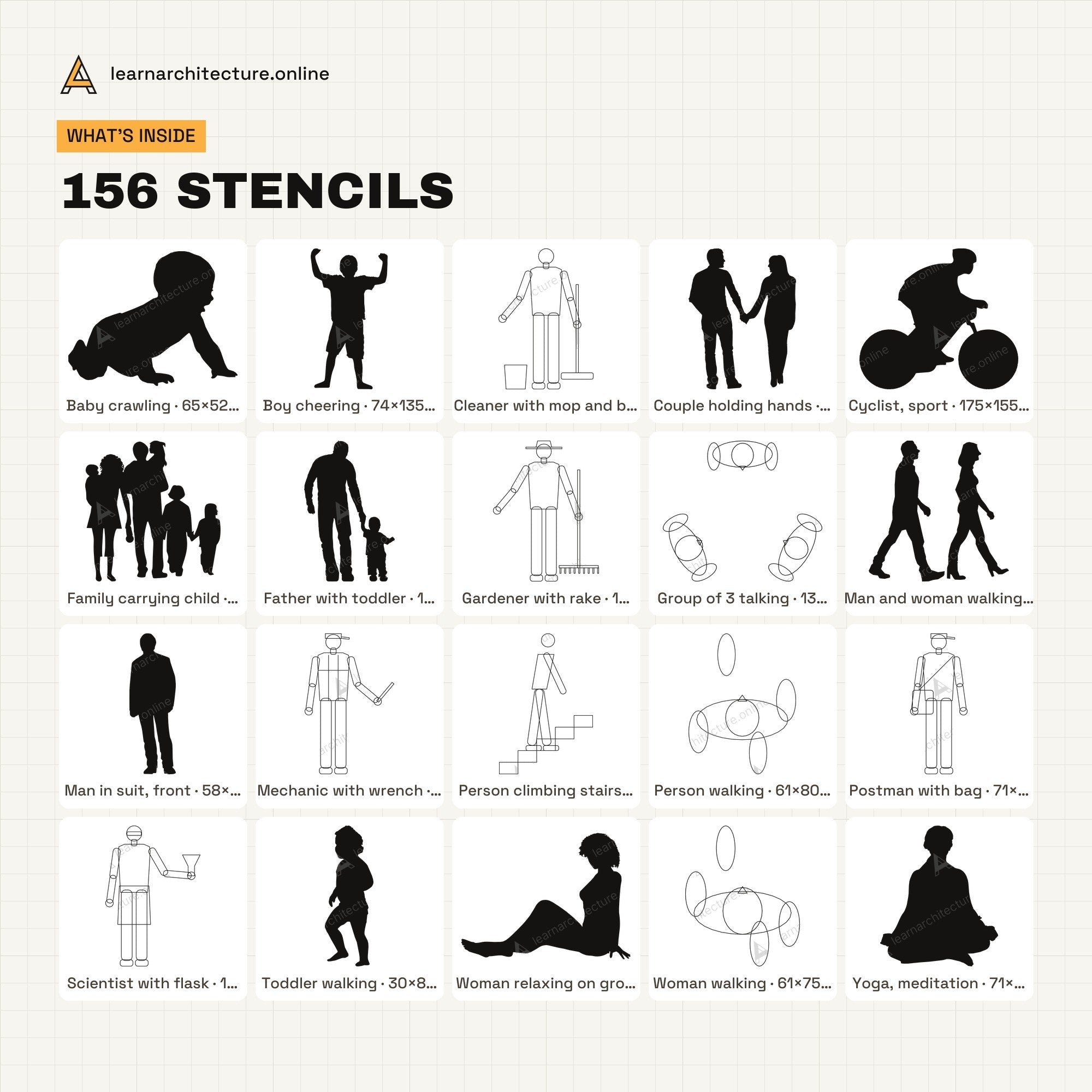 Trace Stencils: People what's inside