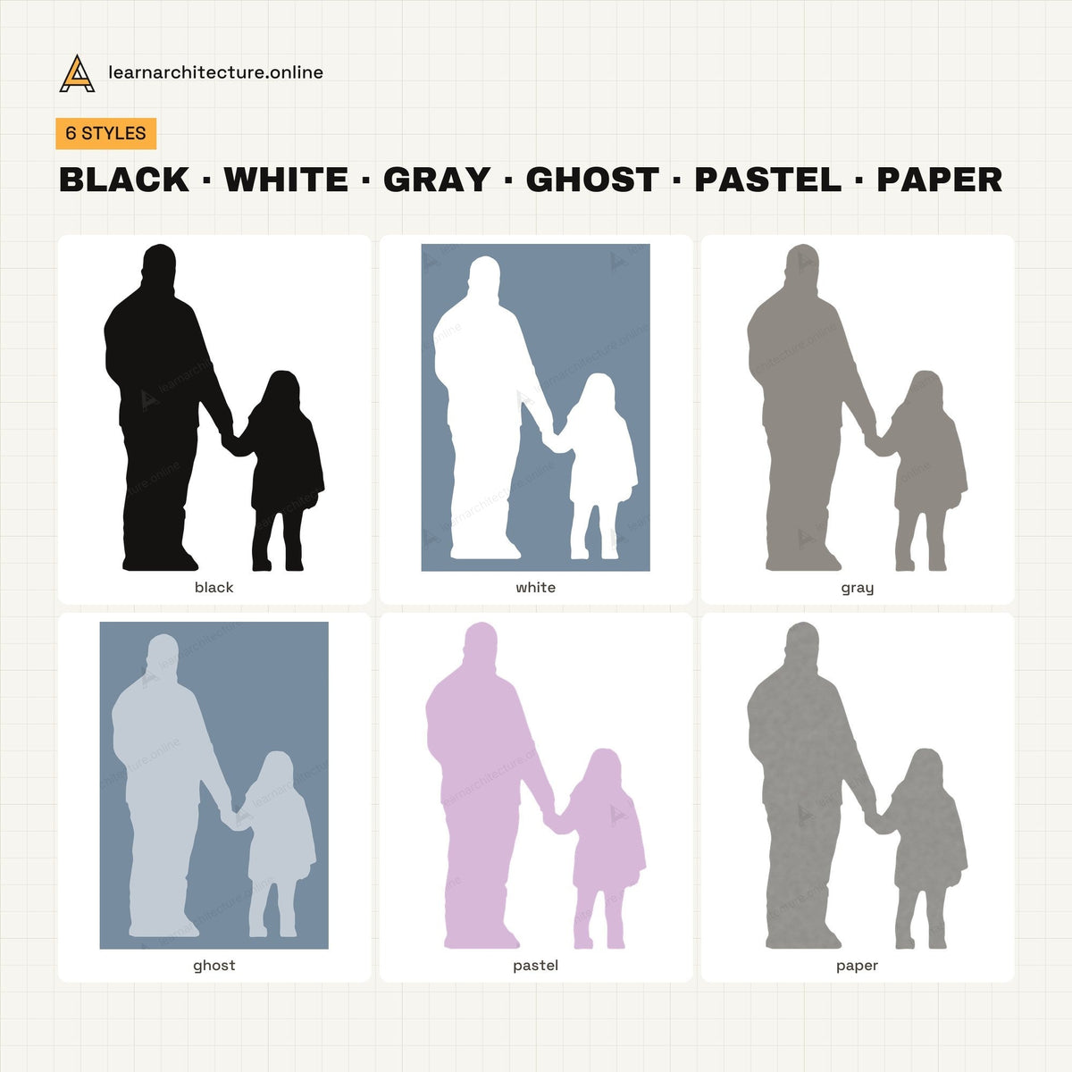 Collage People PNG Cutouts six styles