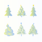 Abstract Christmas Trees Cutout