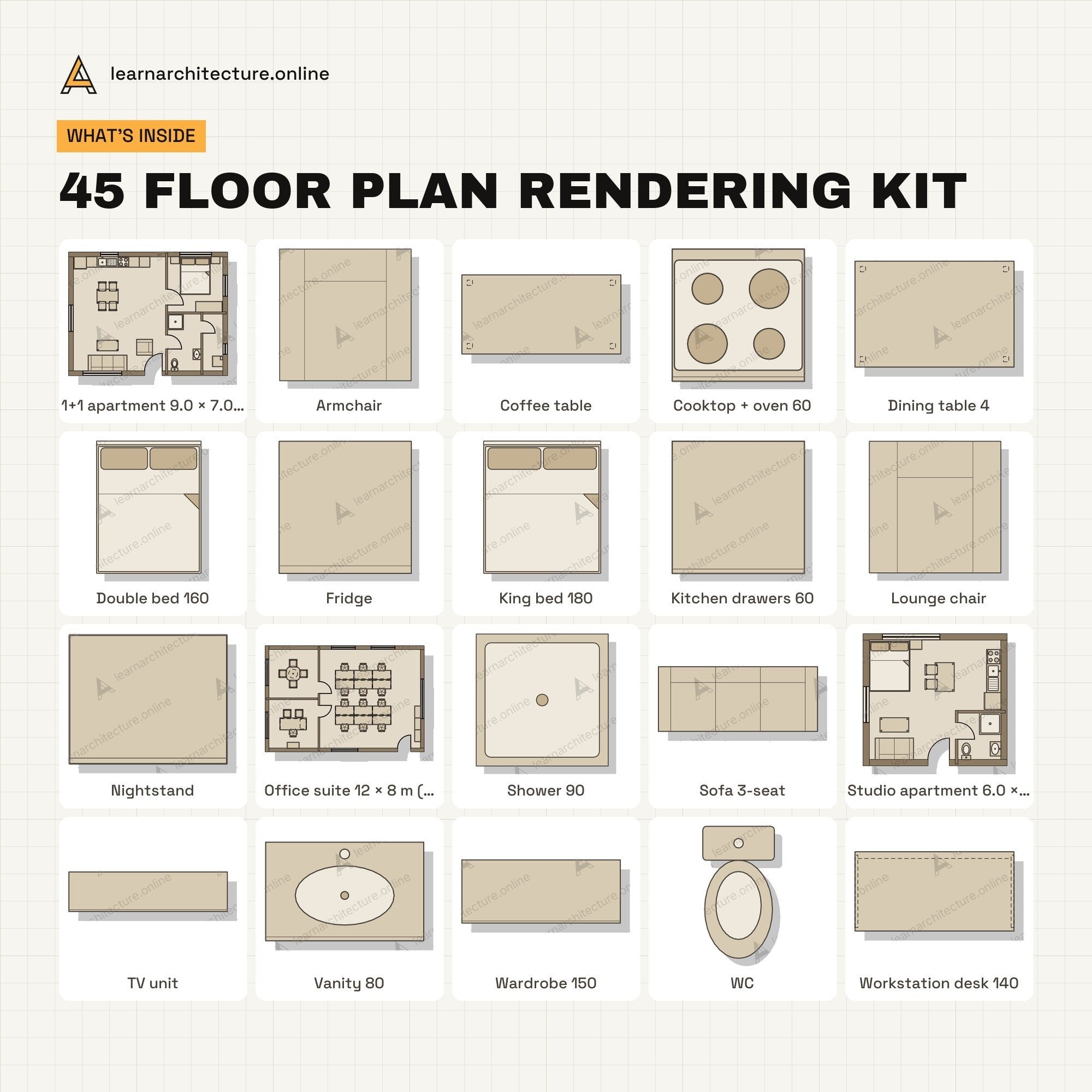 Floor Plan Rendering Kit what's inside