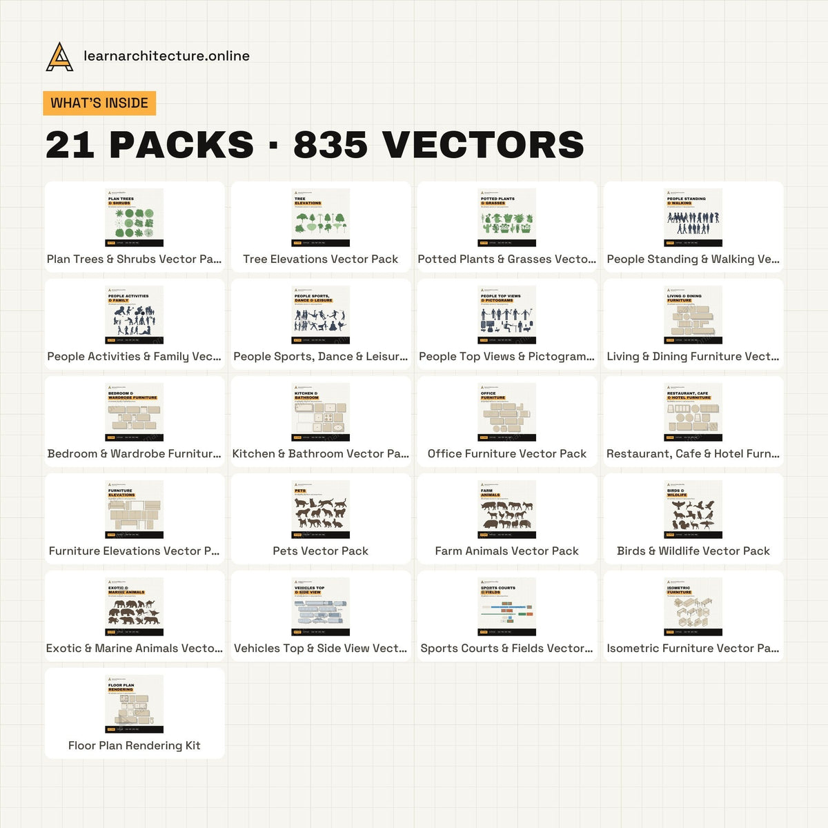 Vector Packs Bundle: All 21 Packs (835 vectors) what's inside