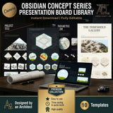 Obsidian Concept Series Canva Presentation Board Templates (10 Boards)