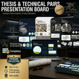 Thesis and Technical Pairs Canva Presentation Board Templates (10)