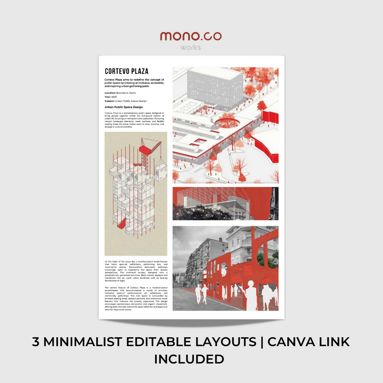 Canva A1 Presentation Board | Architecture Presentation Templates ...