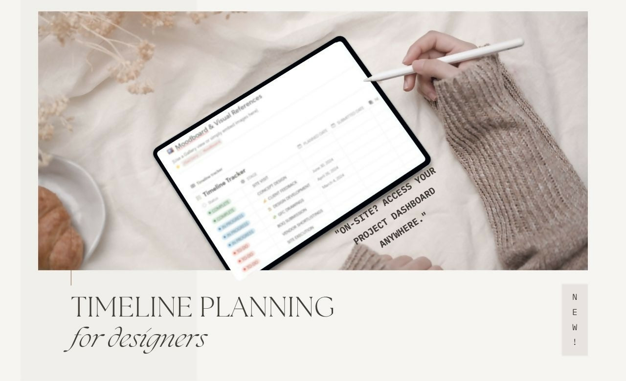 Neutral Beige Tablet Flat Lay Mockup Instagram Post