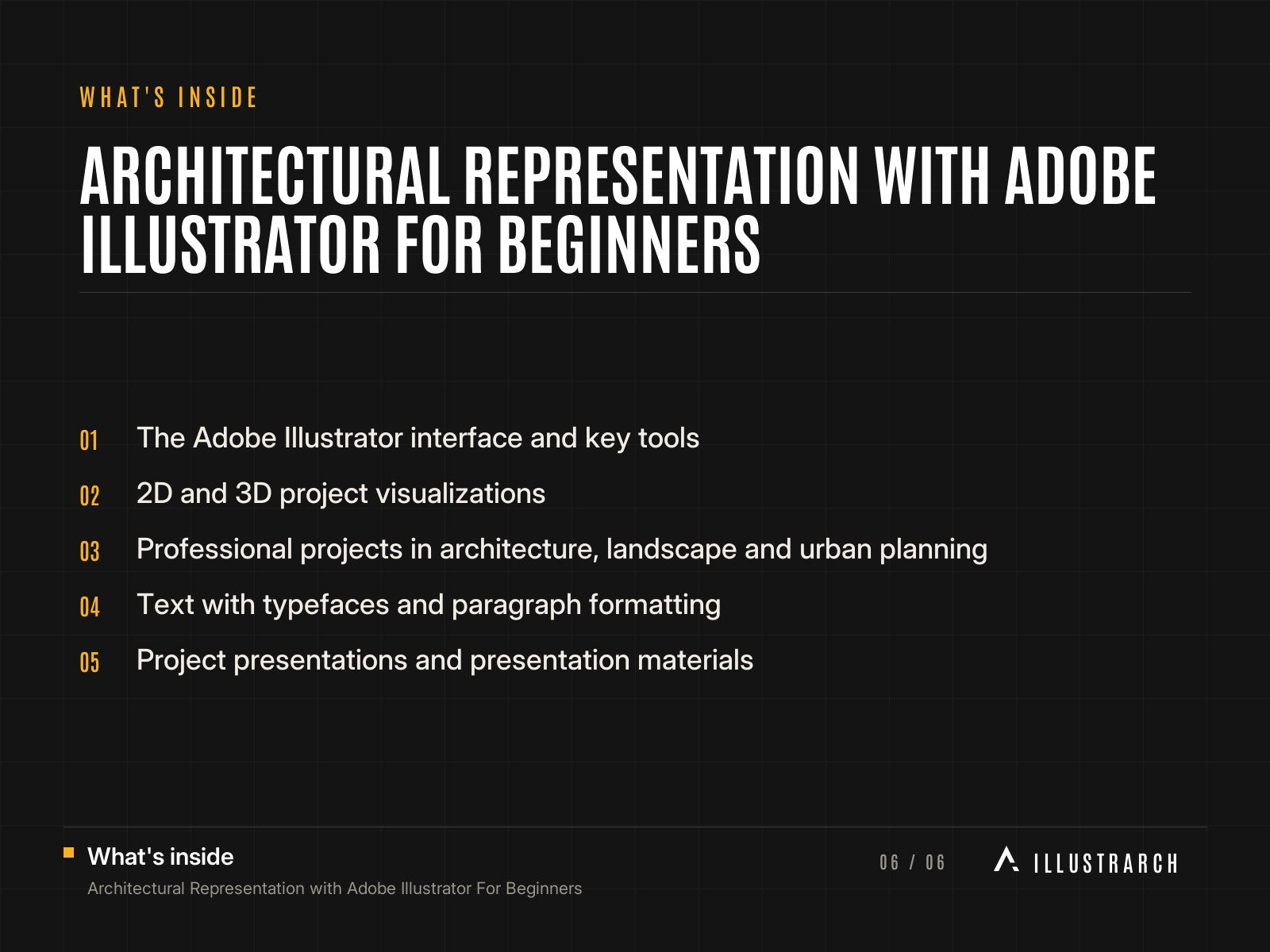 Architectural Representation with Adobe Illustrator For Beginners: card what s inside