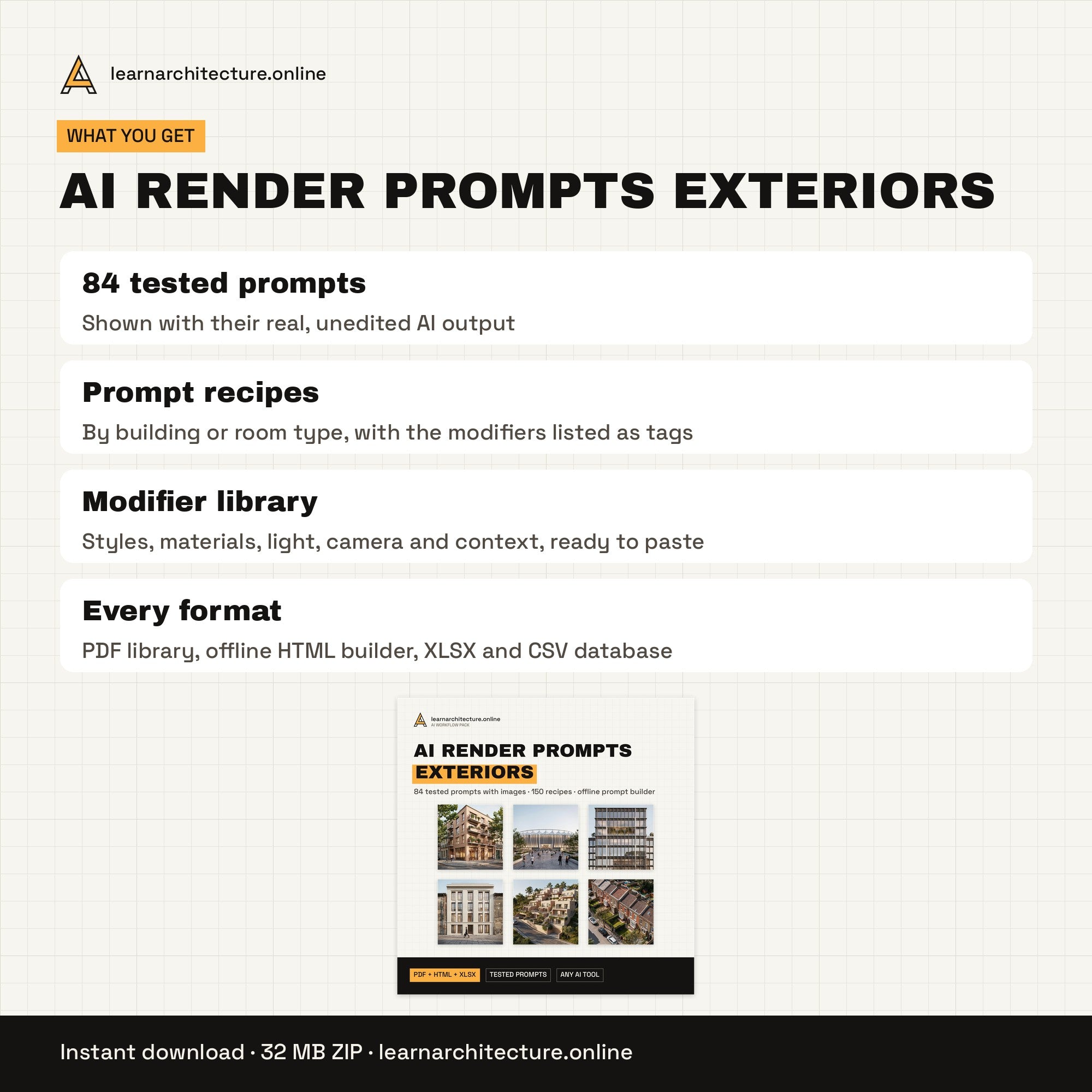 AI Render Prompt Library files and formats