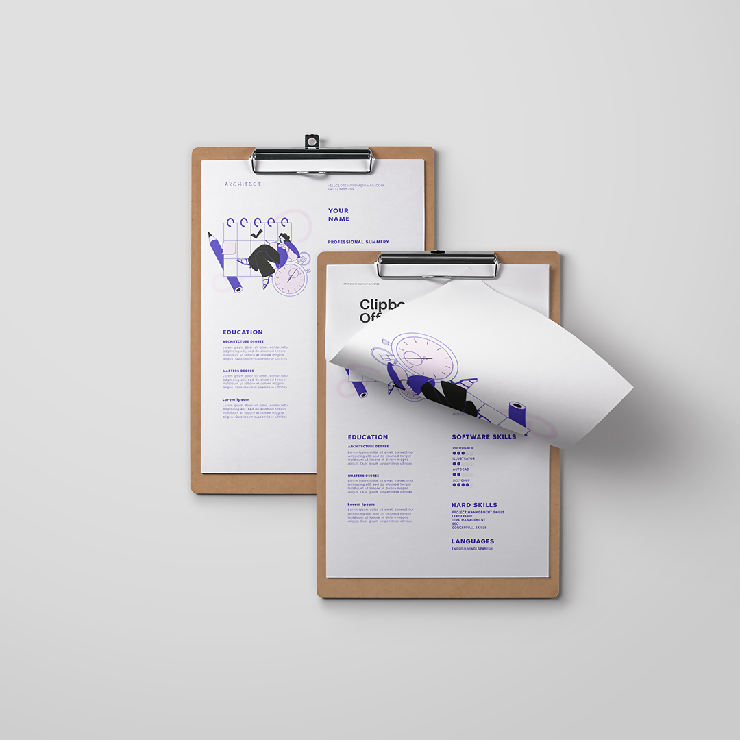 Architect's Resume - Express Your Unique Flair (PSD) — editable template for architects, preview 1 of 6