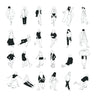 Architectural People Isometric Crowd Blend (Set 2) 24 Vector People Drawings — cutout pack, preview 1 of 2