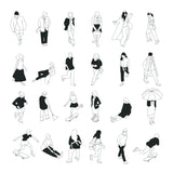 Isometric Crowd Blend Set 2: 24 Isometric People Vector Drawings