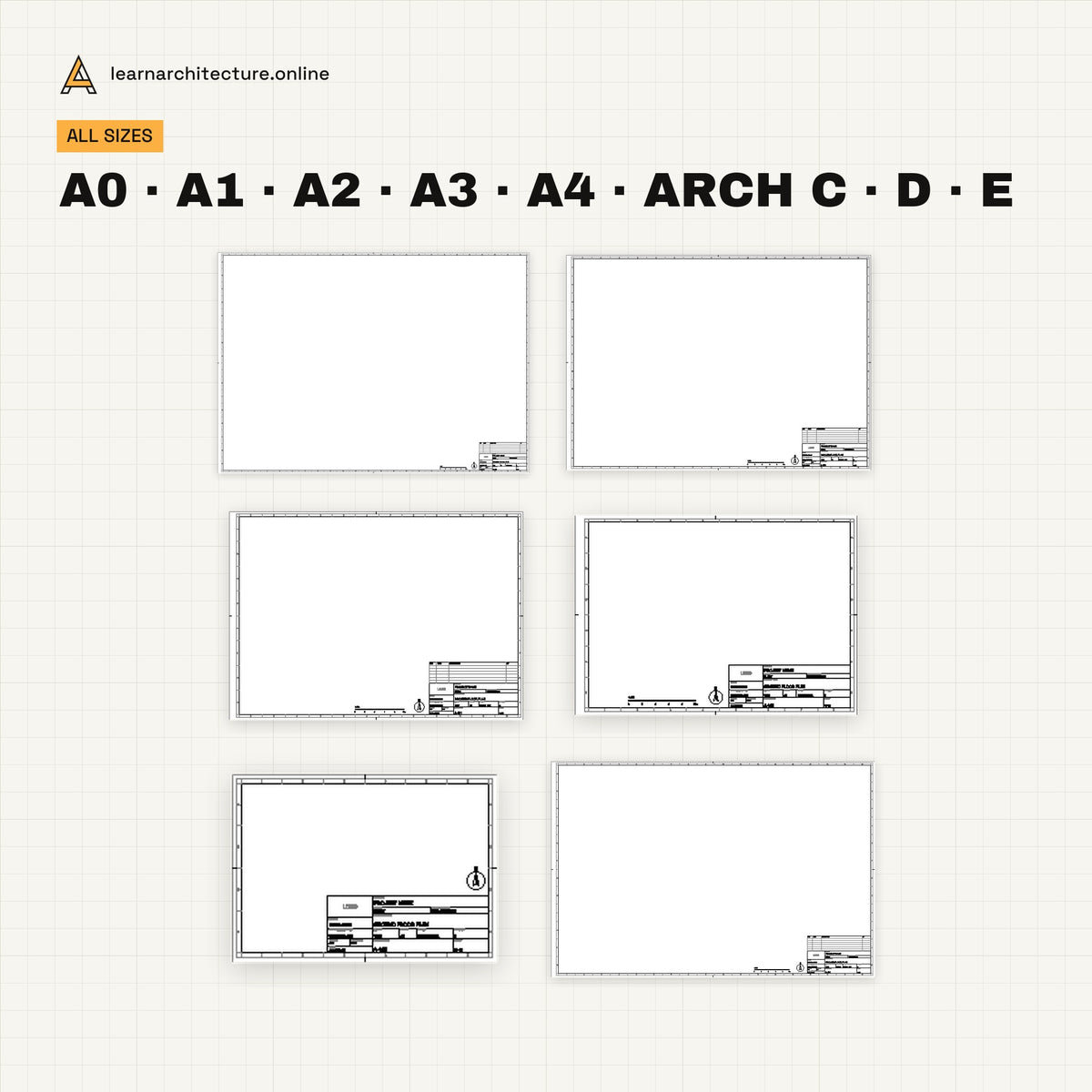 Architectural Sheet & Title Block Templates all sheet sizes