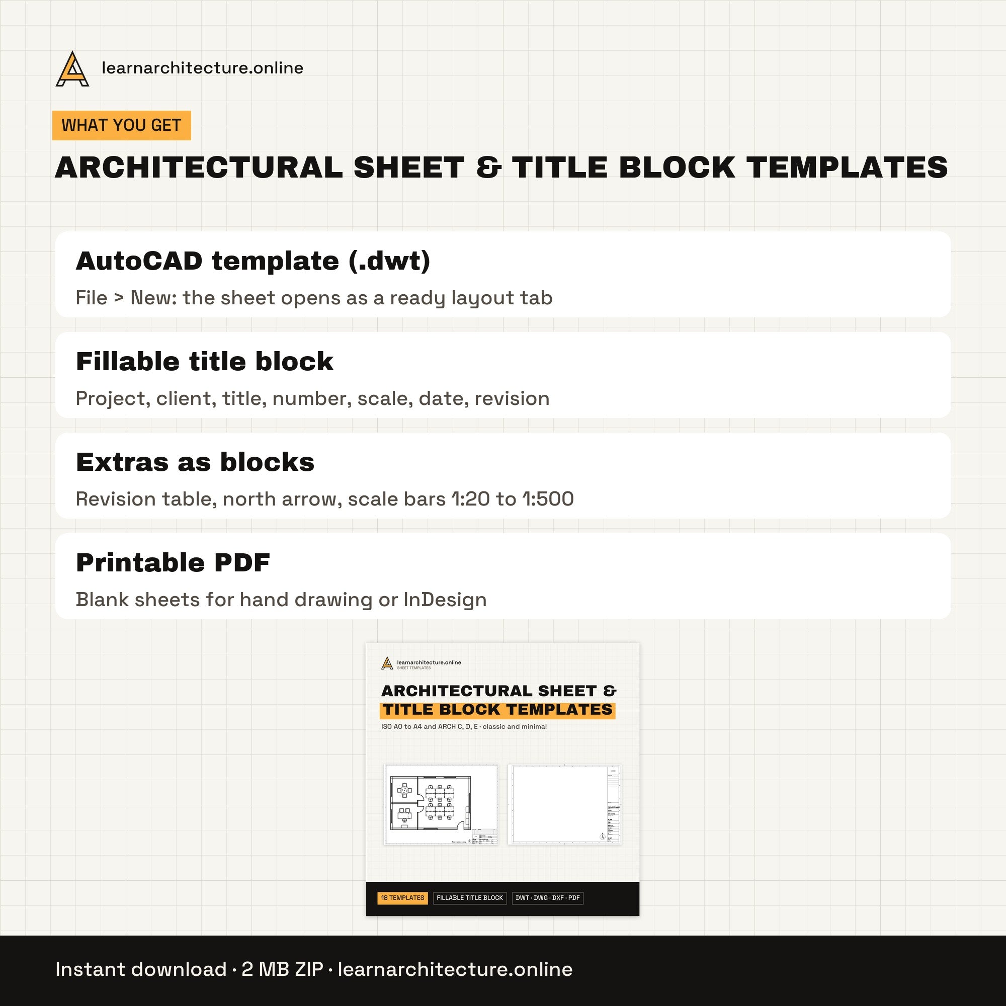 Architectural Sheet & Title Block Templates files and formats