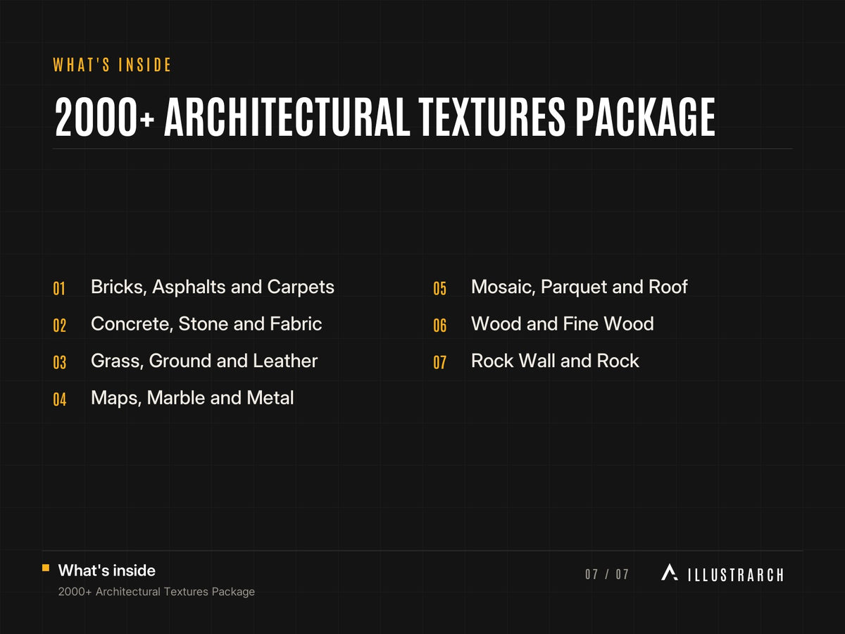 2000+ Architectural Textures for Visualization: card what s inside