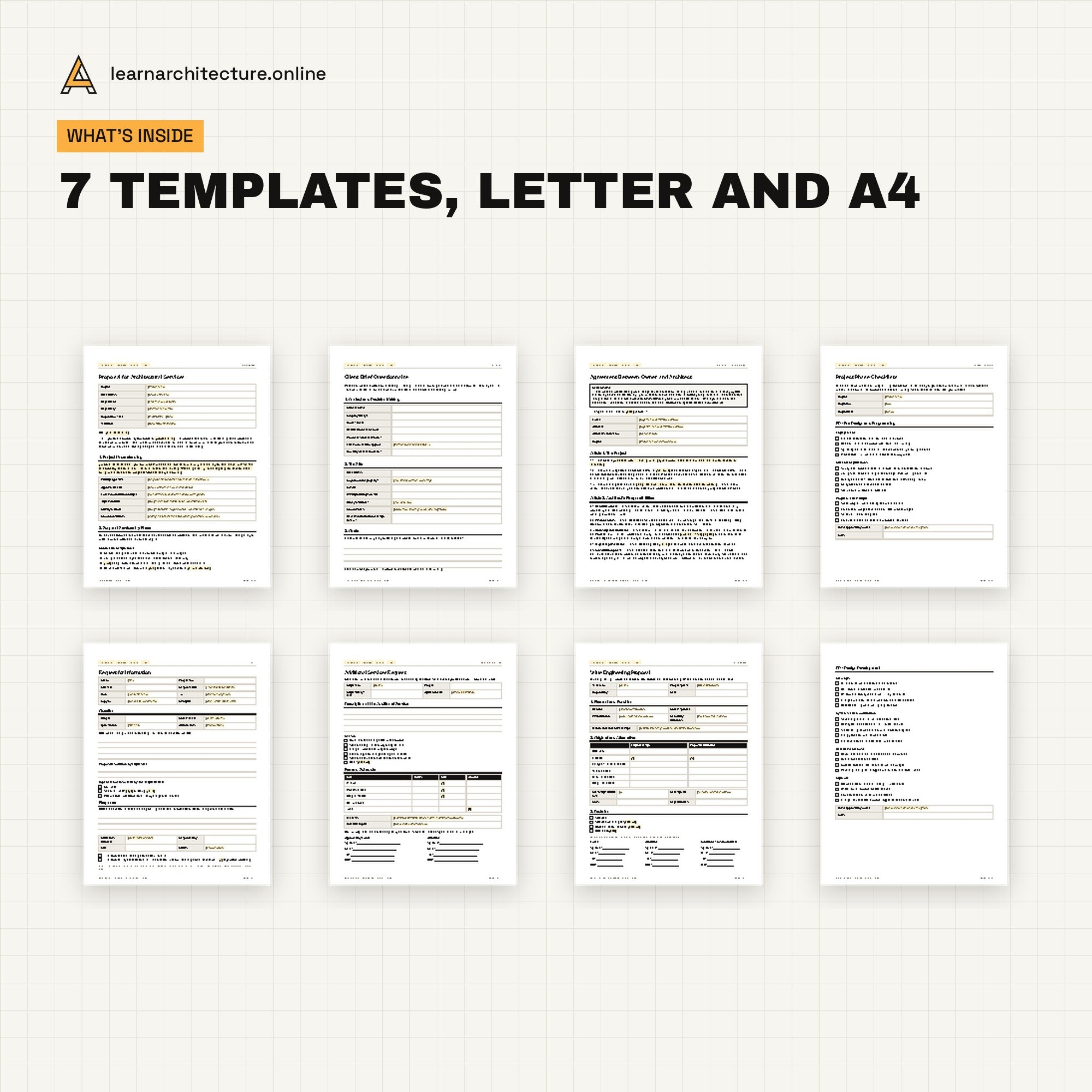 Architecture Firm Business Kit templates inside