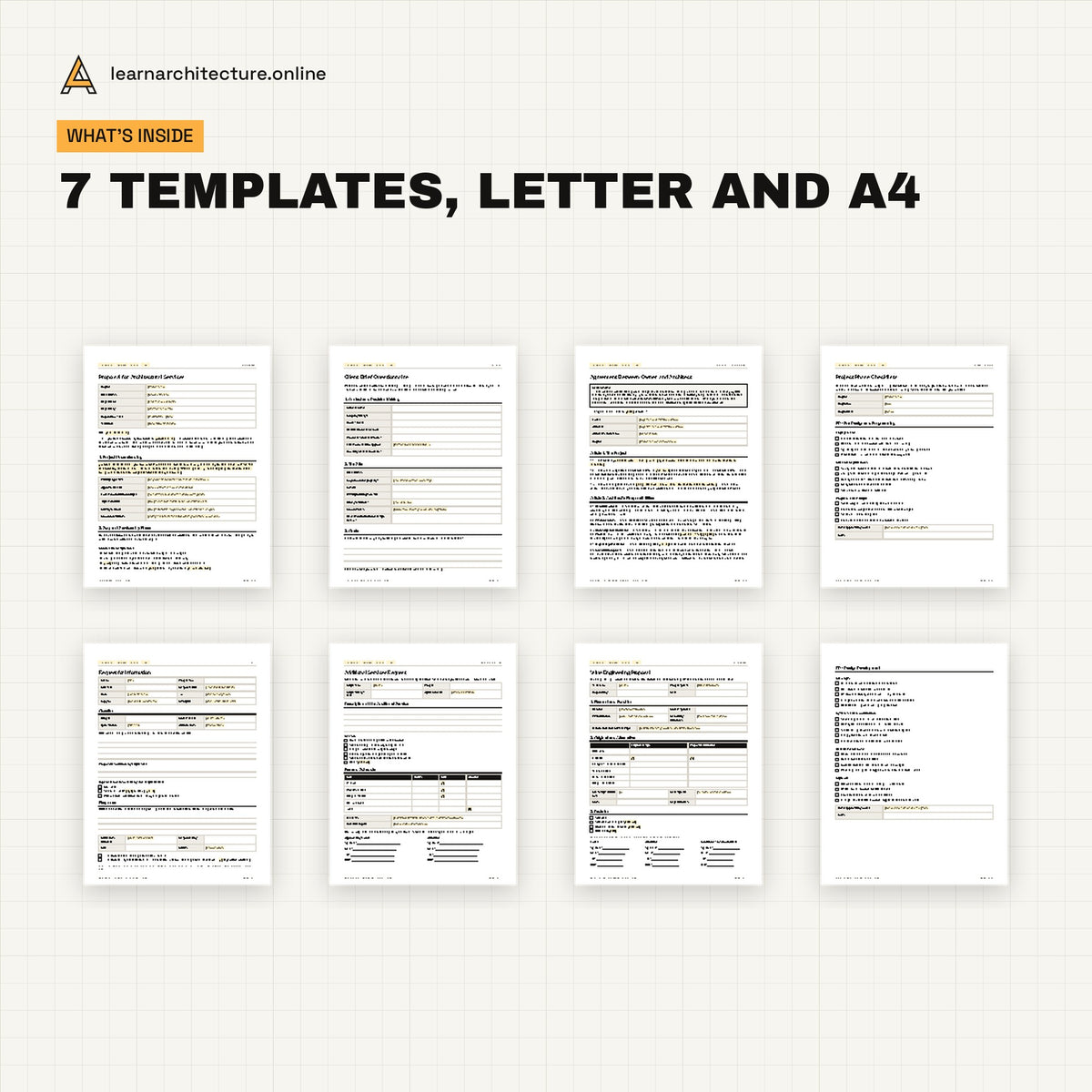 Architecture Firm Business Kit templates inside