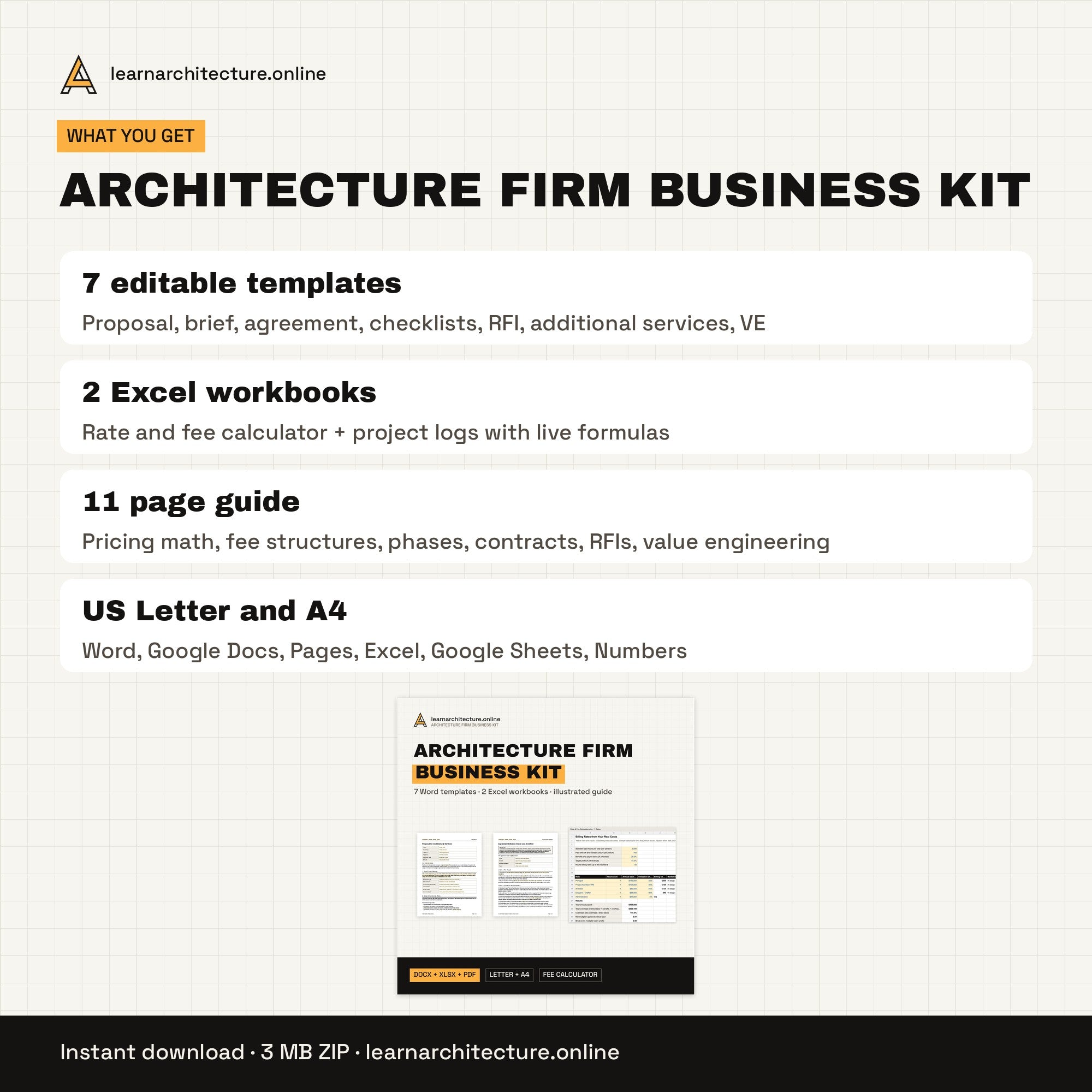 Architecture Firm Business Kit files and formats