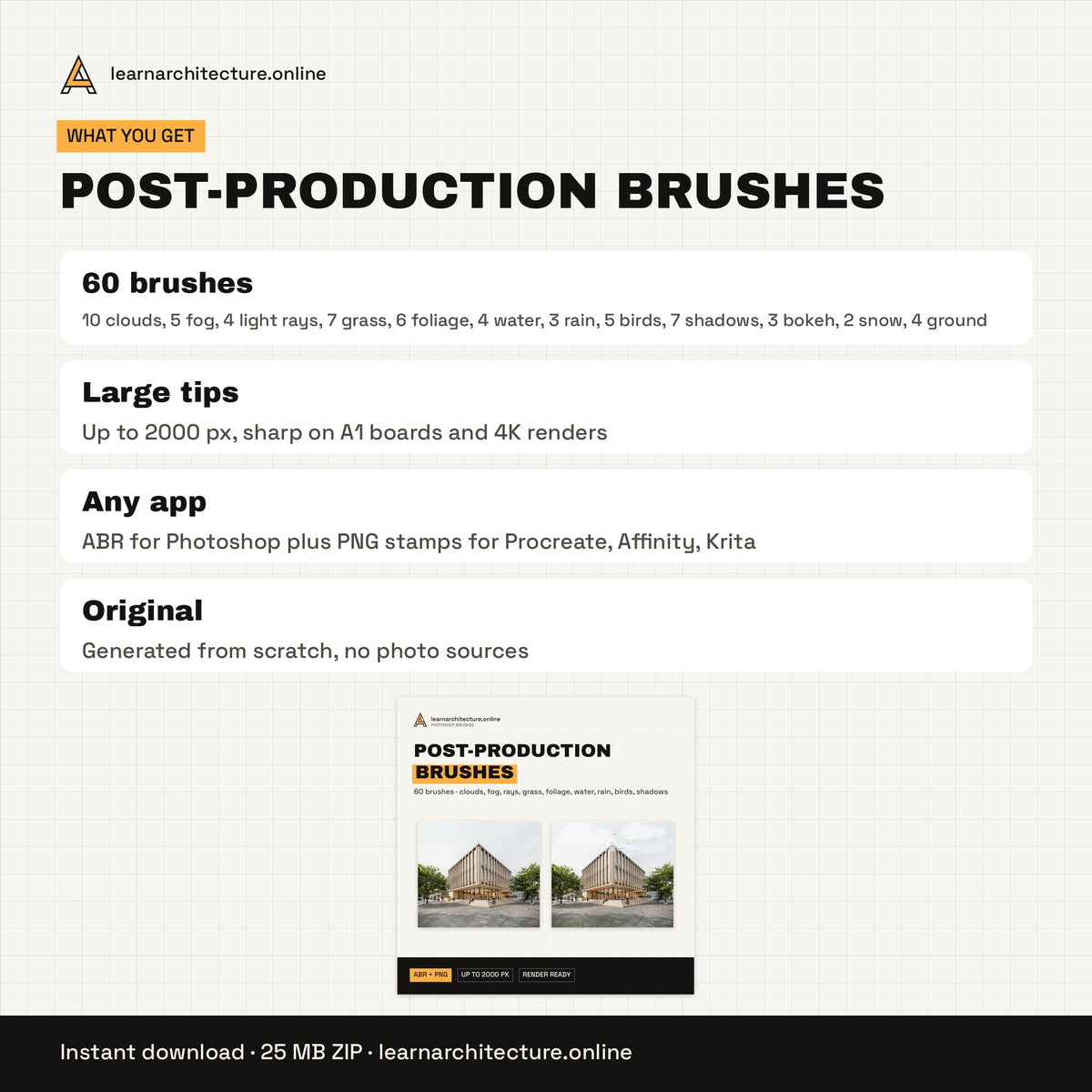 Architecture Post-Production Photoshop Brushes files