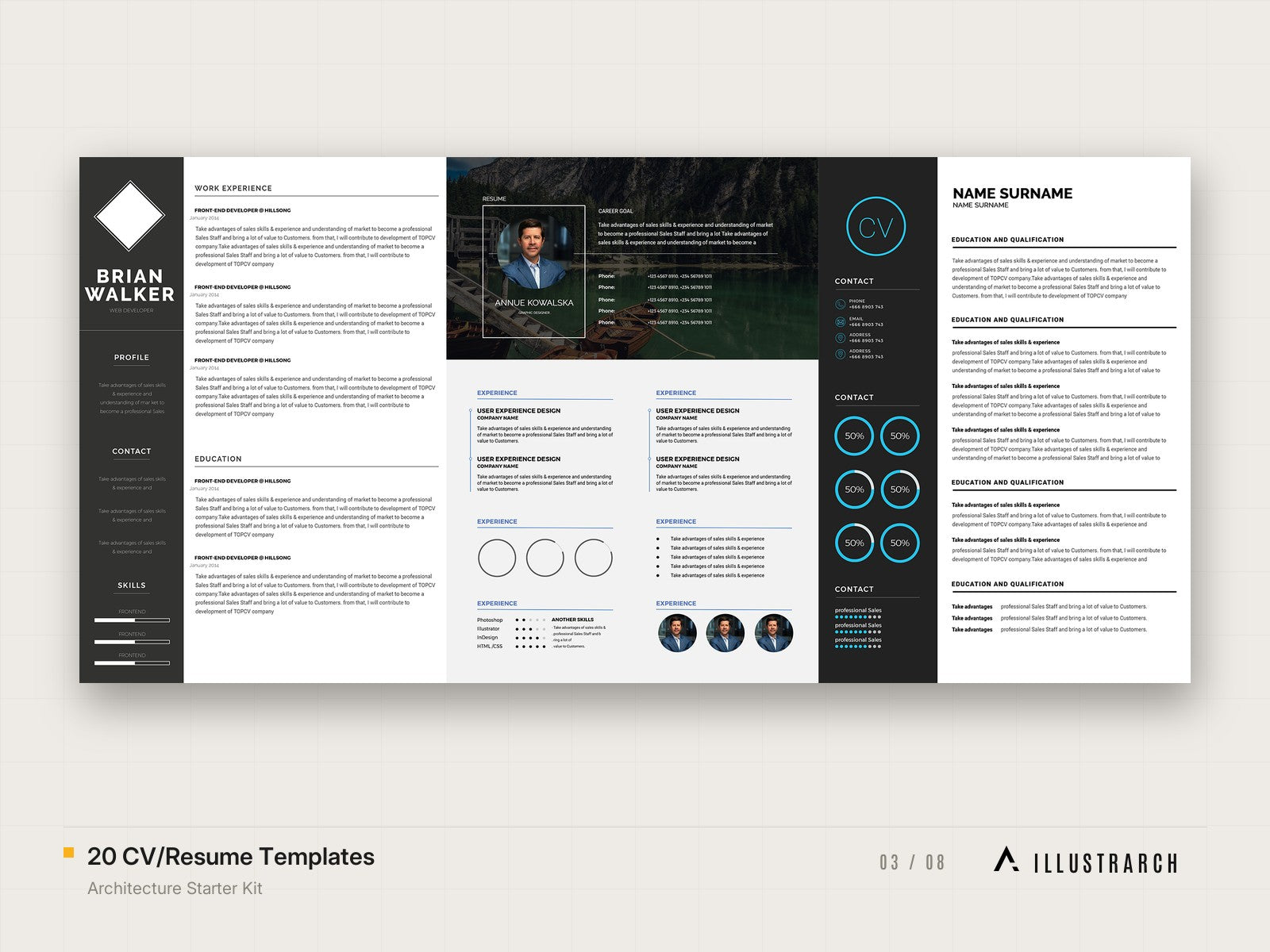 Architecture Starter Kit: 20 cv resume templates