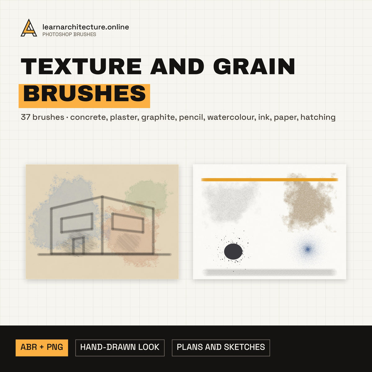 Architecture Texture and Grain Photoshop Brushes examples