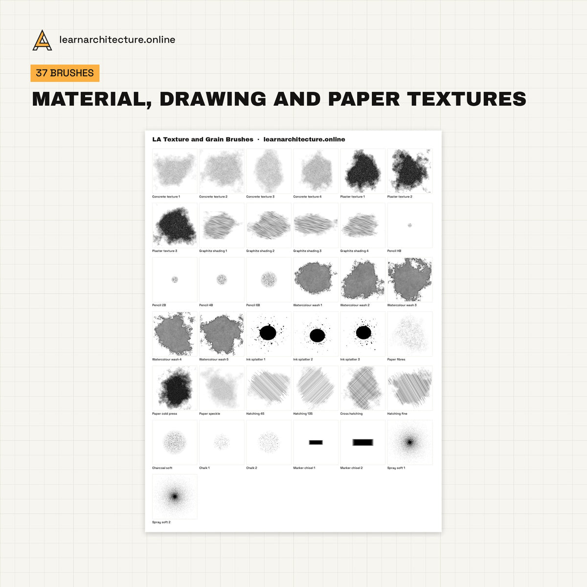 Architecture Texture and Grain Photoshop Brushes brush catalogue