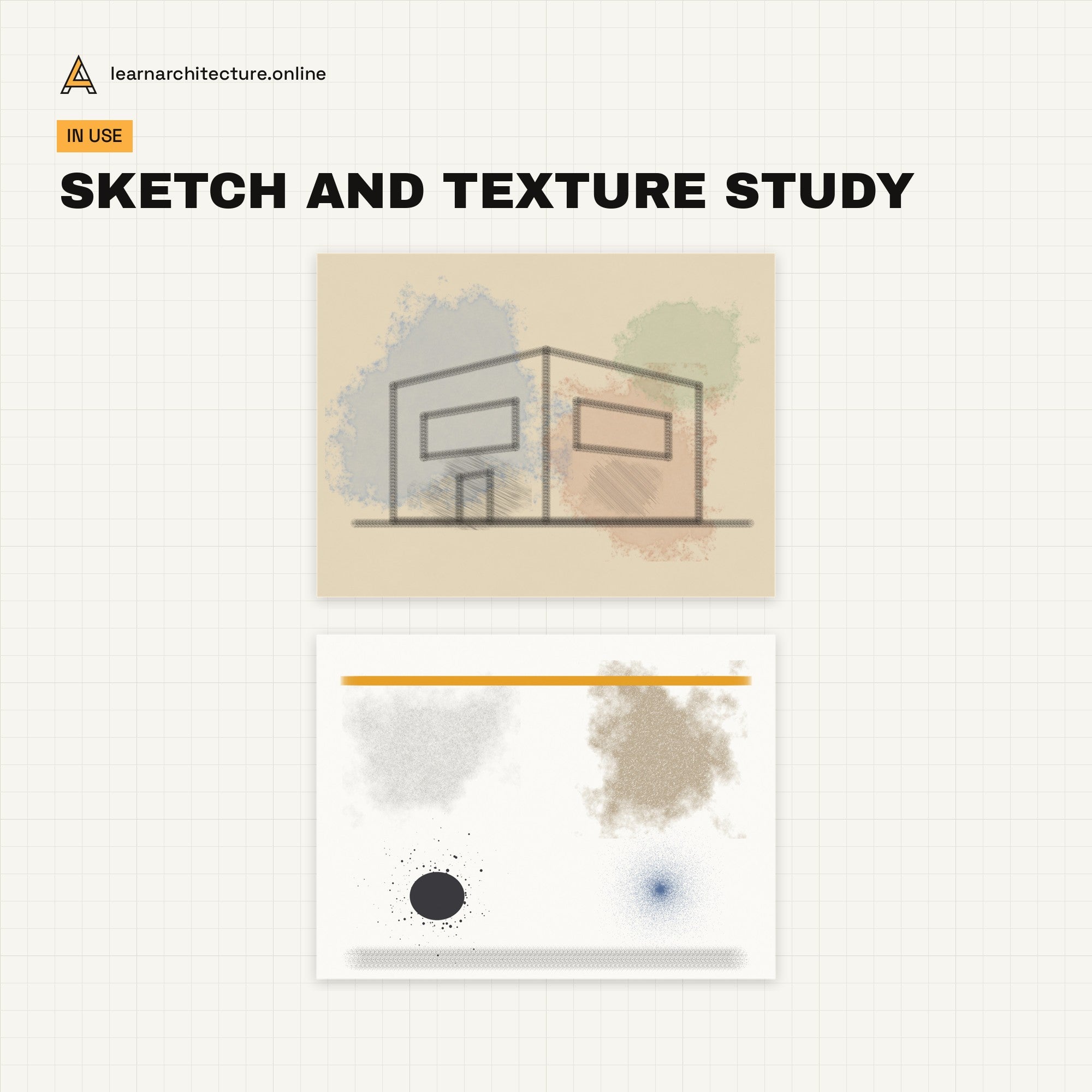 Architecture Texture and Grain Photoshop Brushes in use