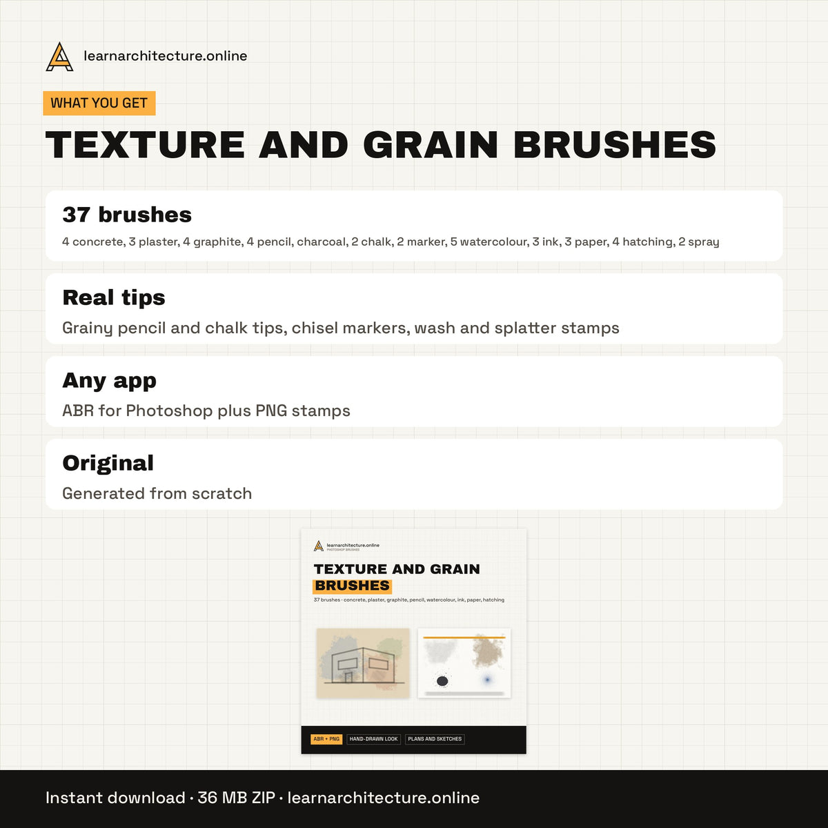 Architecture Texture and Grain Photoshop Brushes files