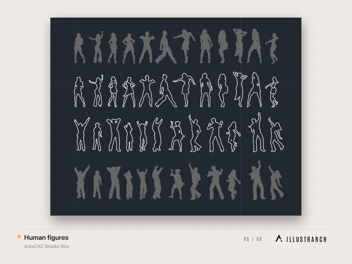 AutoCAD Blocks Box: human figures