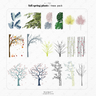 Autumn and Spring Trees and Plants — cutout pack for architectural visualisation, preview 1 of 6