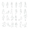 Architectural People Isometric Crowd Blend (Set 2) 24 Vector People Drawings