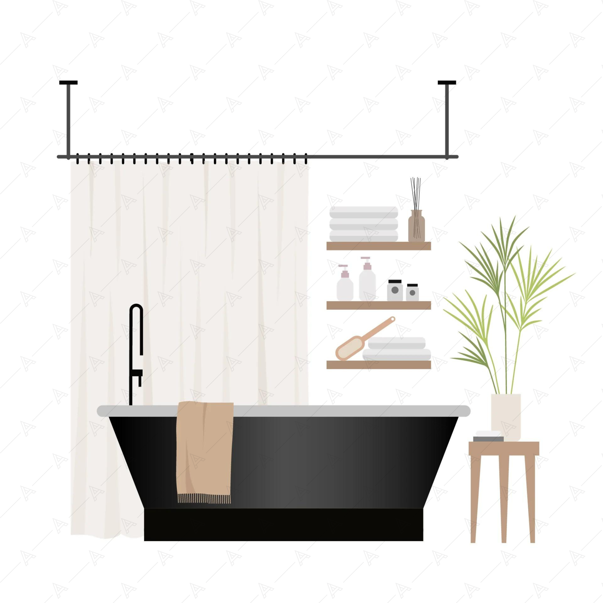 Bathroom Furniture Cutouts Pack — cutout pack for architectural visualisation, preview 4 of 10