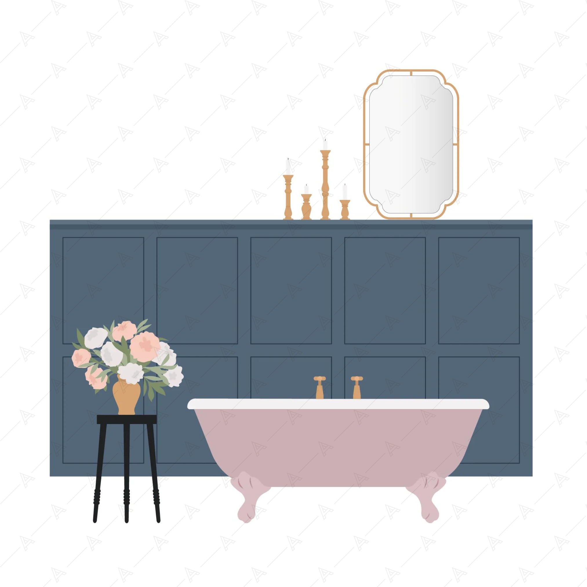 Bathroom Furniture Cutouts Pack — cutout pack for architectural visualisation, preview 6 of 10