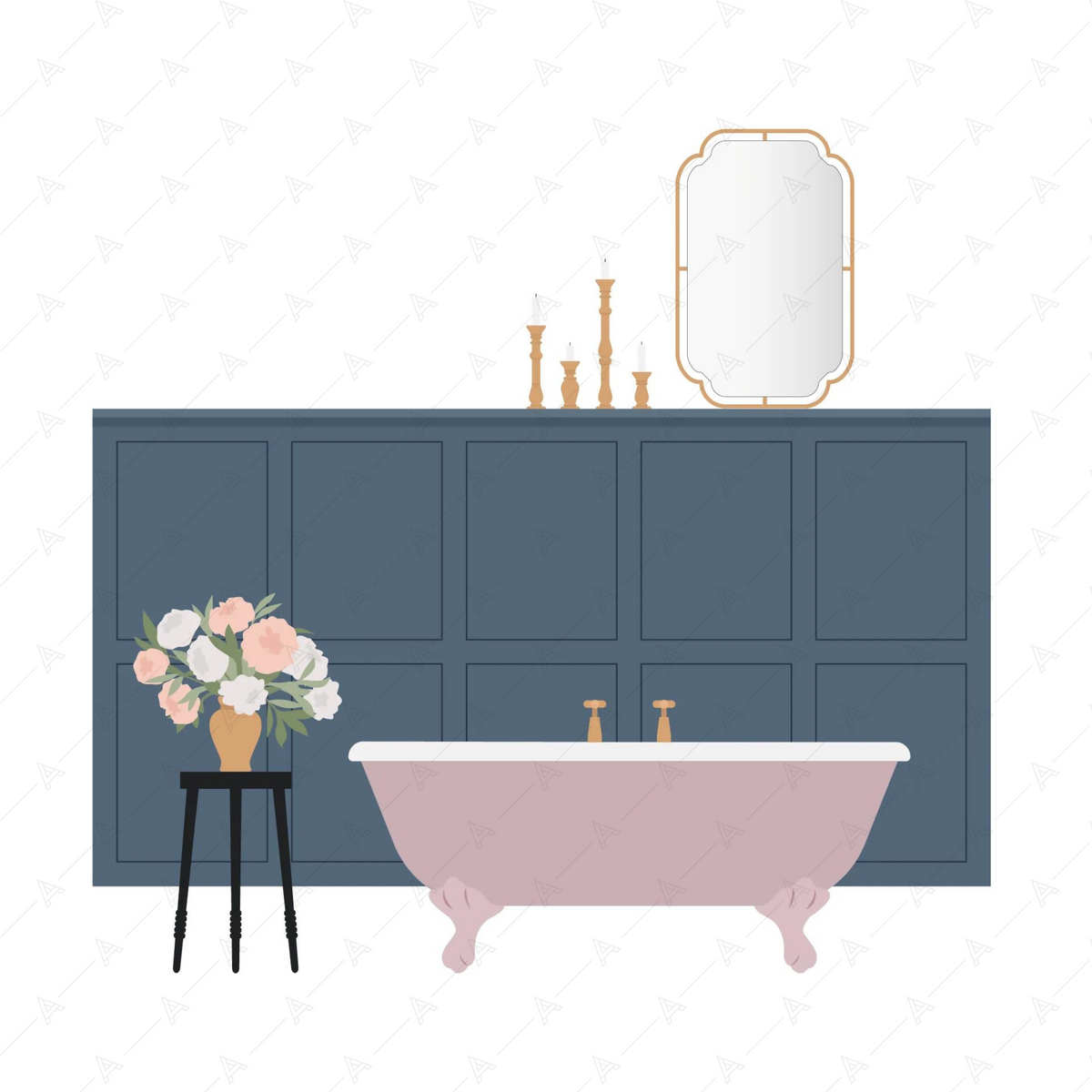 Bathroom Furniture Cutouts Pack — cutout pack for architectural visualisation, preview 6 of 10