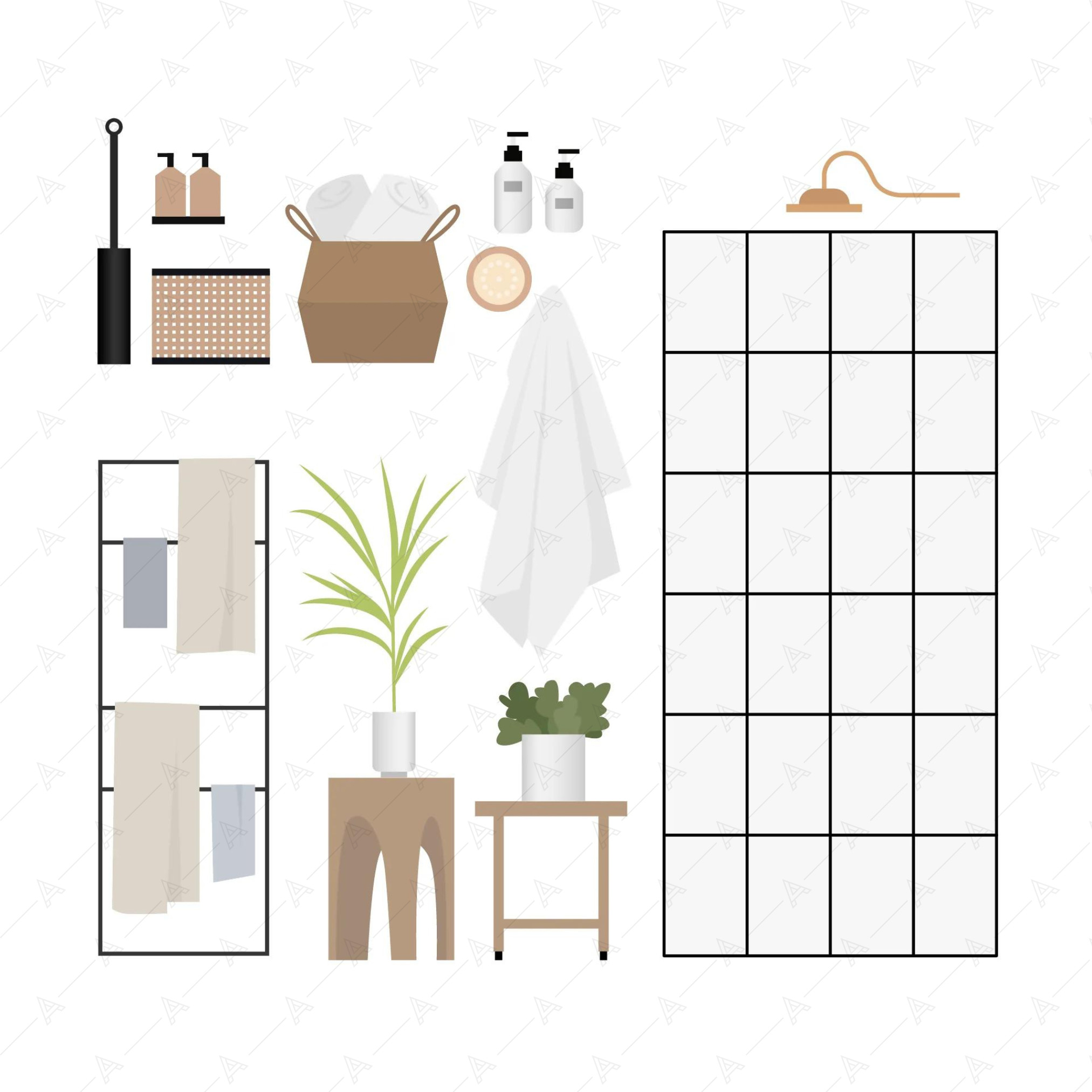 Bathroom Furniture Cutouts Pack — cutout pack for architectural visualisation, preview 8 of 10